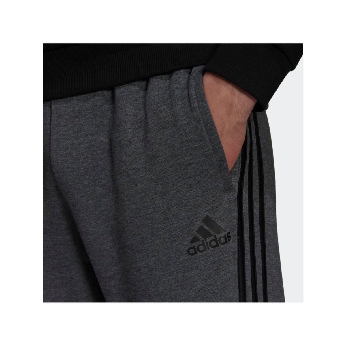 Pantaloni Fitness Uomo Adidas Essentials Fleece Colorblock - Colore DarkGrey/Black/OrbitGreen