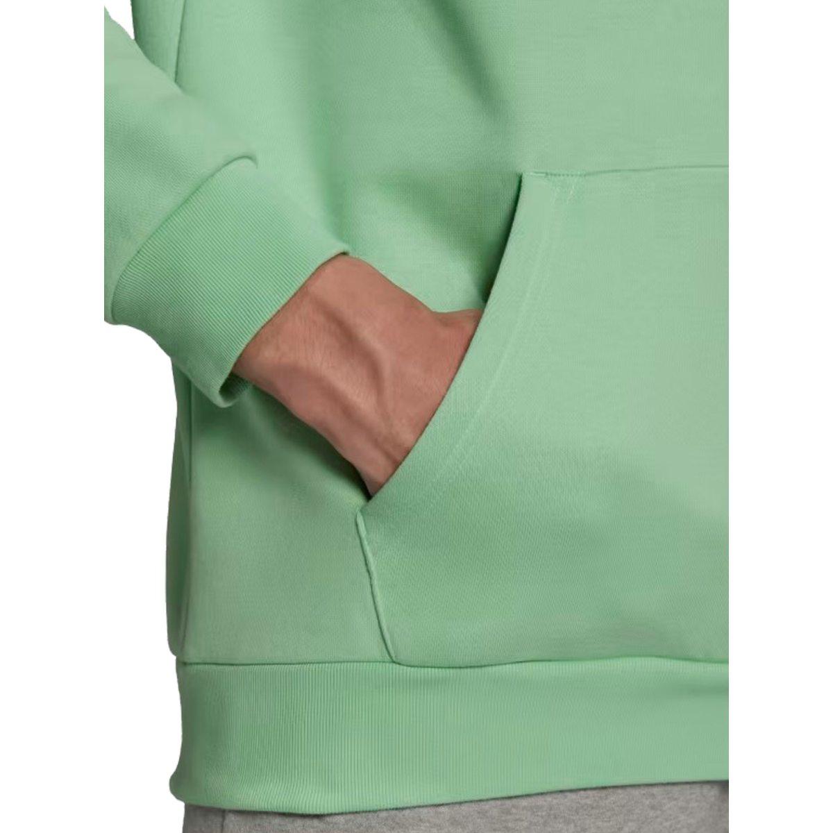 FELPA FLEECE CON CAPPUCCIO UOMO HOODIE COLOR ESSENTIALS - Glory Mint