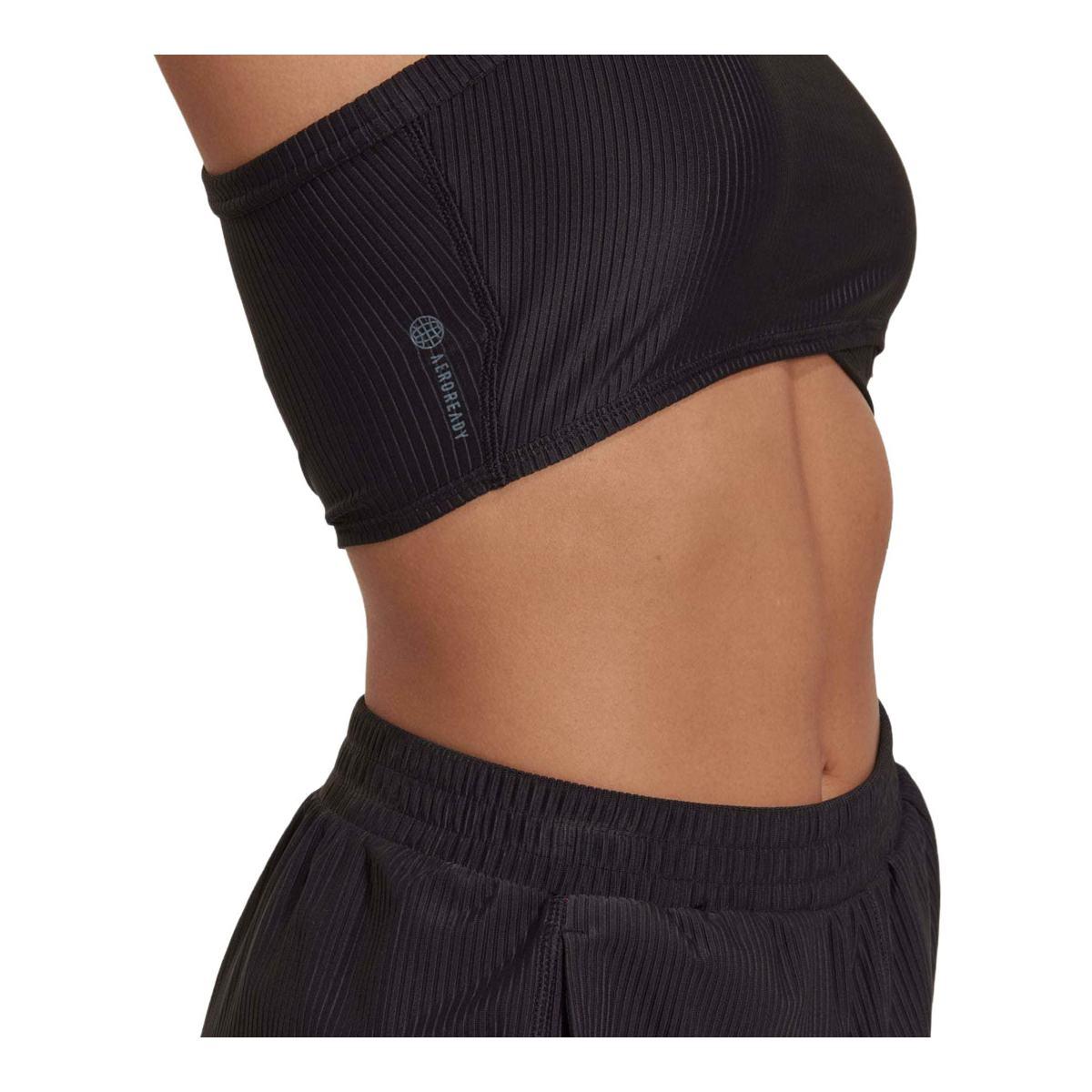 CANOTTA CROP DONNA YOGA STUDIO WRAPPED RIB -  Black