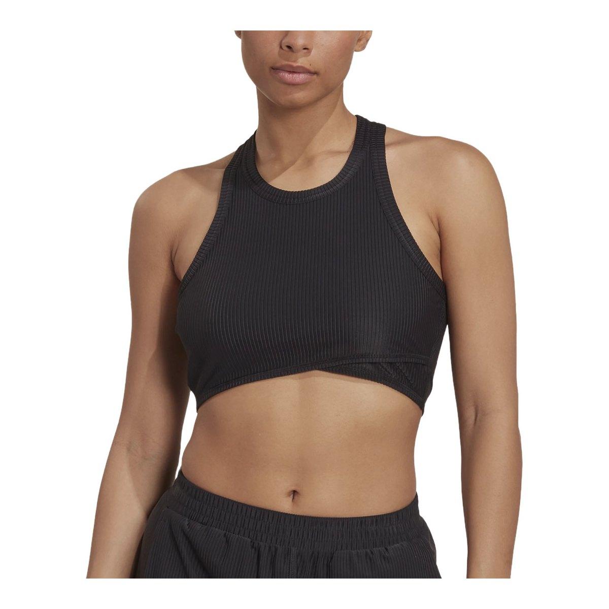 CANOTTA CROP DONNA YOGA STUDIO WRAPPED RIB -  Black