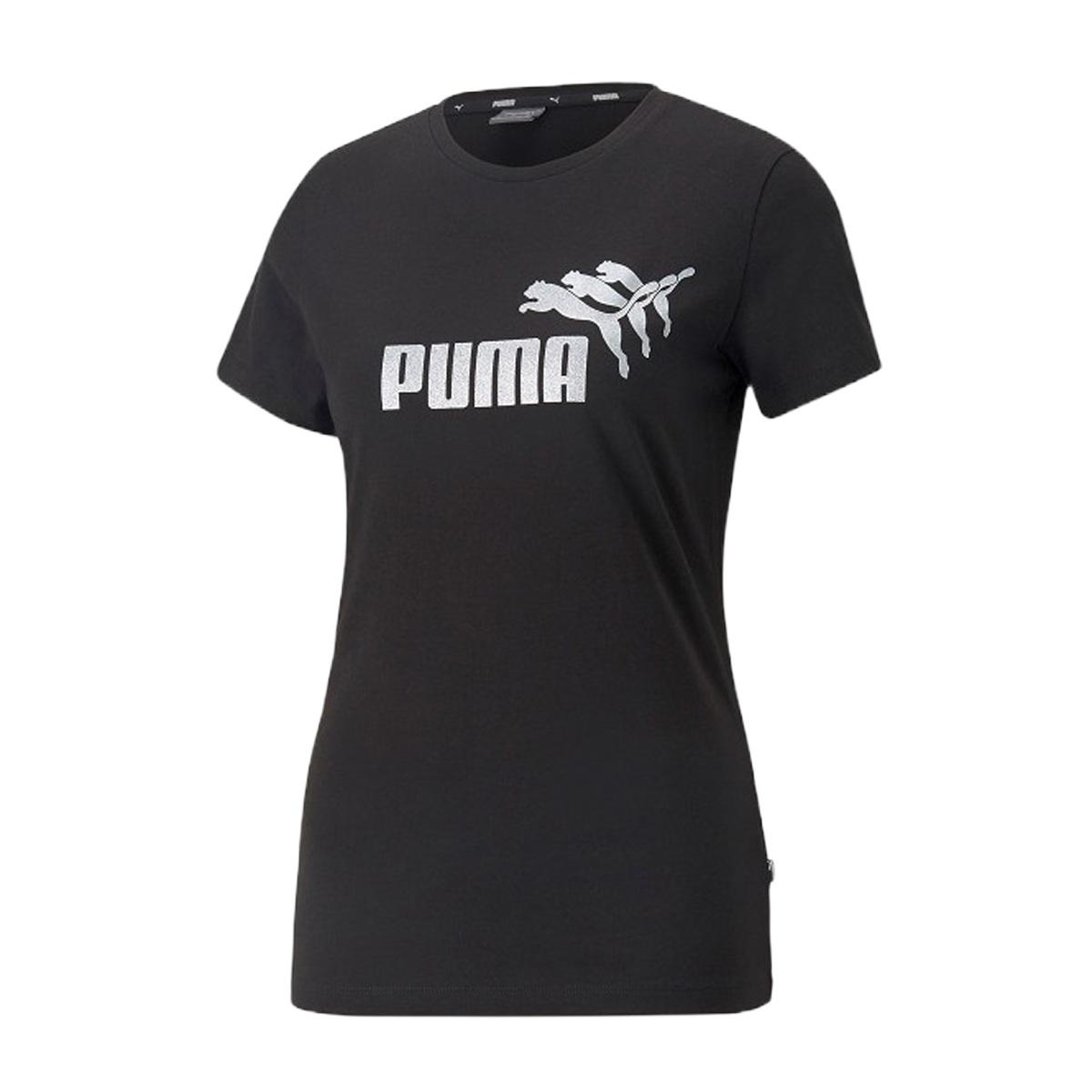 T-SHIRT DONNA ESSENTIALD METALLIC SPARK -  Black