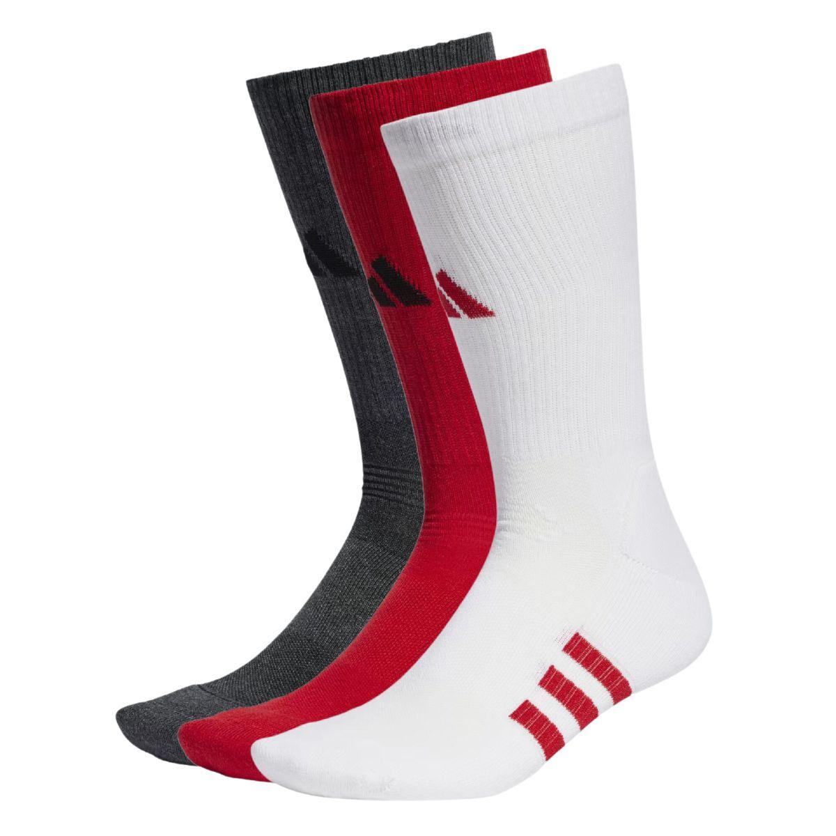 Calzini Adidas Performance Crew Socks - White/BetterScarlet/Dark Grey Heather