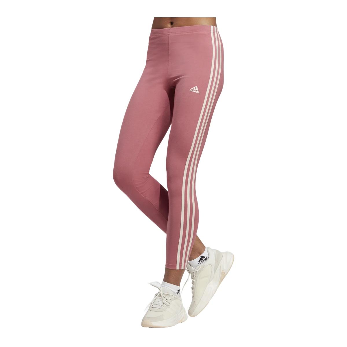 Leggins Donna Adidas Essentials 3 Stripes - Colore Bliss Pink