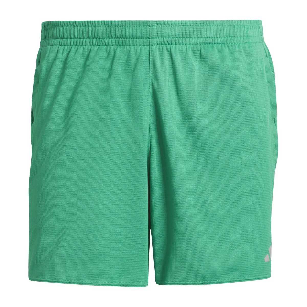 Pantaloncini Running Uomo Adidas Run 3 Icons Bar Logo - Colore Court Green