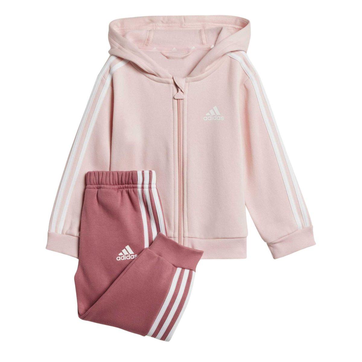 Adidas Essentials Full-Zip Hooded Jogger Set Neonato Fleece