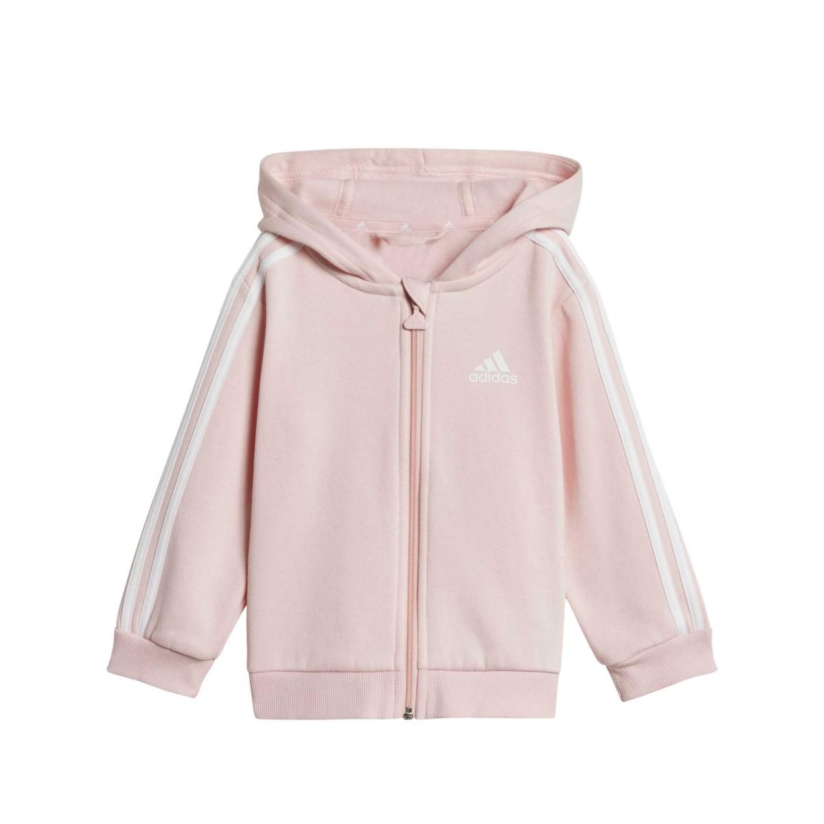 Adidas Essentials Full-Zip Hooded Jogger Set Neonato Fleece