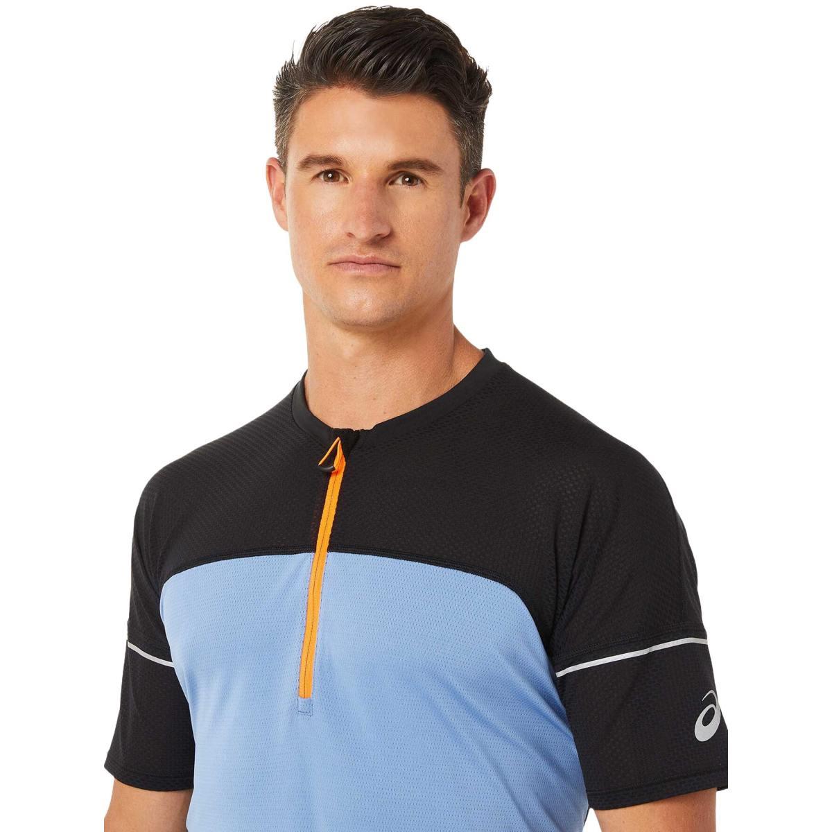 T- Shirt Running Uomo Fujiitrail Top - Blue Harmony/Performance Black