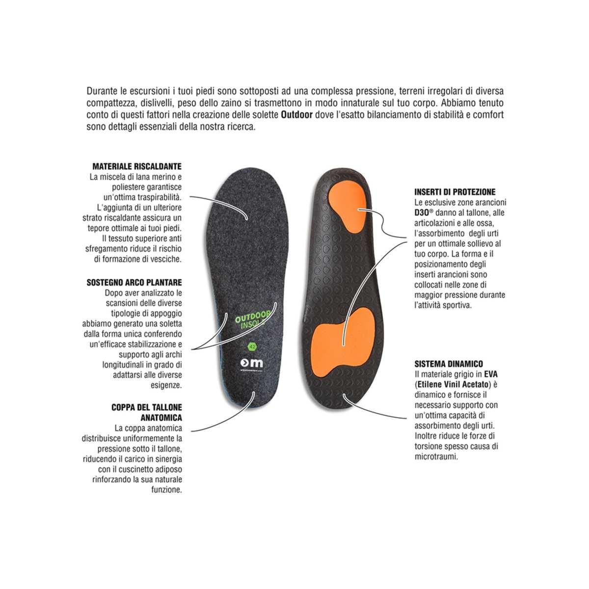 Digi Om Outdoor Insole Soletta Unisex