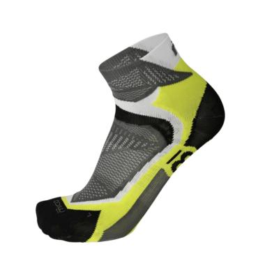 Calza Run Corta X-Light X-Performance Bianco/giallofluo