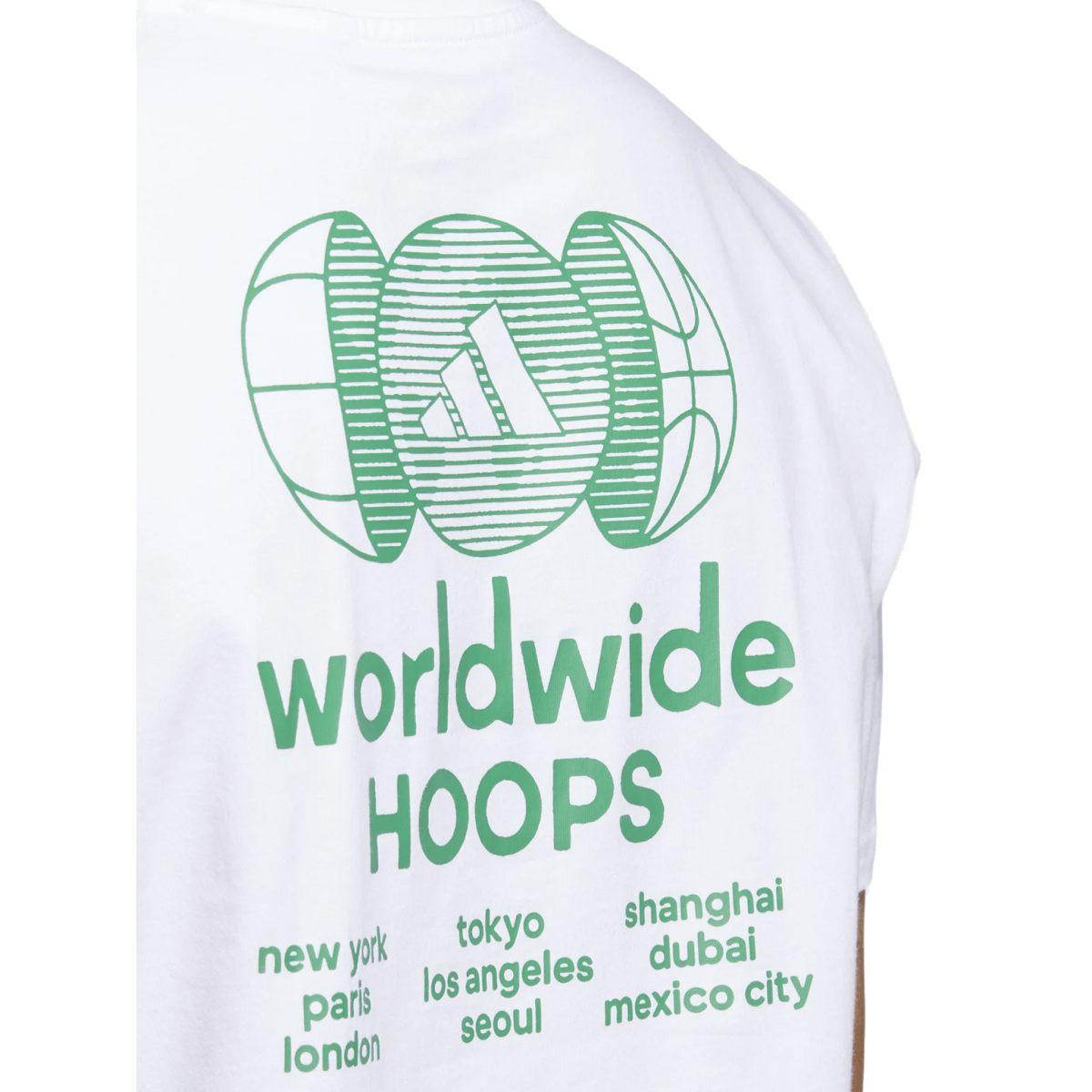 Worldwide hoops city basketball graphic tee