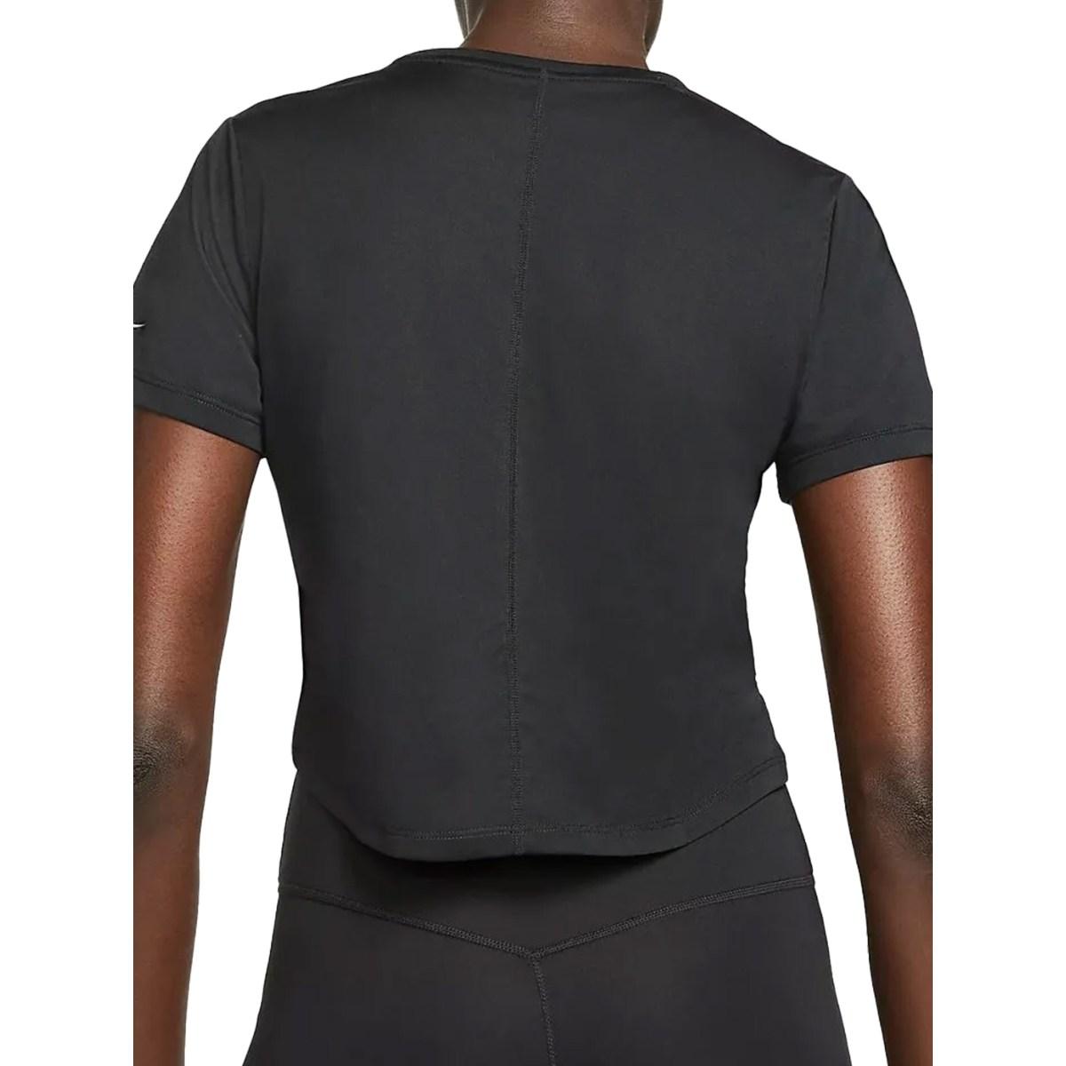 T-Shirt Crop Donna  Dri FIT One - Nero/Argento metallizzato