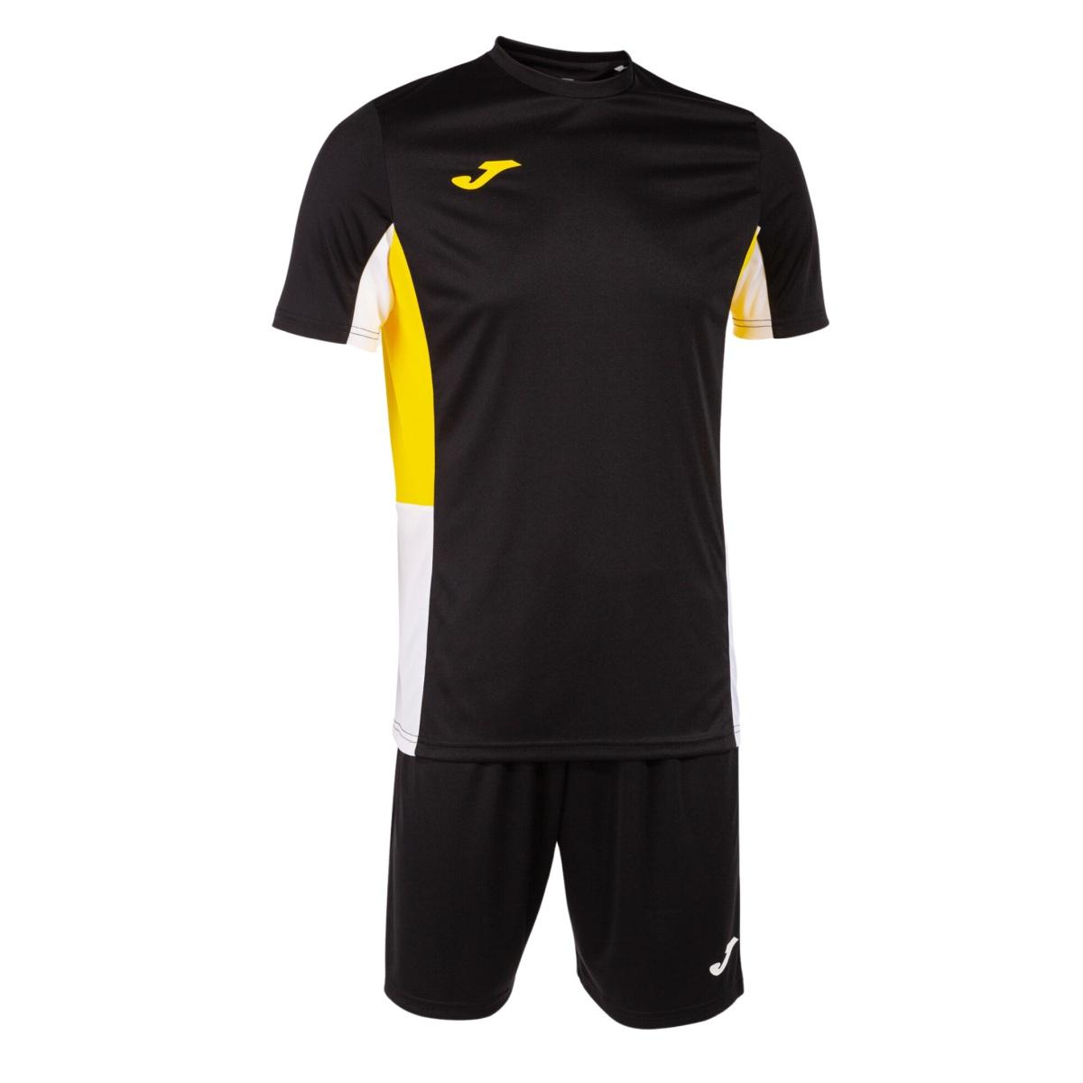 Completo Calcio Uomo Joma Danubio II - Colore Black/Yellow