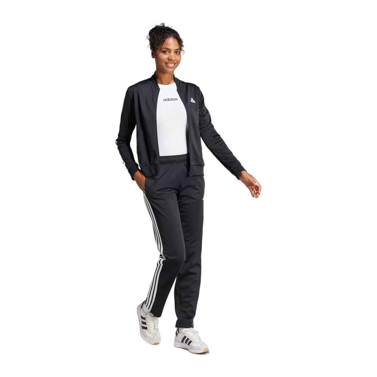 Adidas W ESS 3S TS Black Tuta Fitness Donna Nera