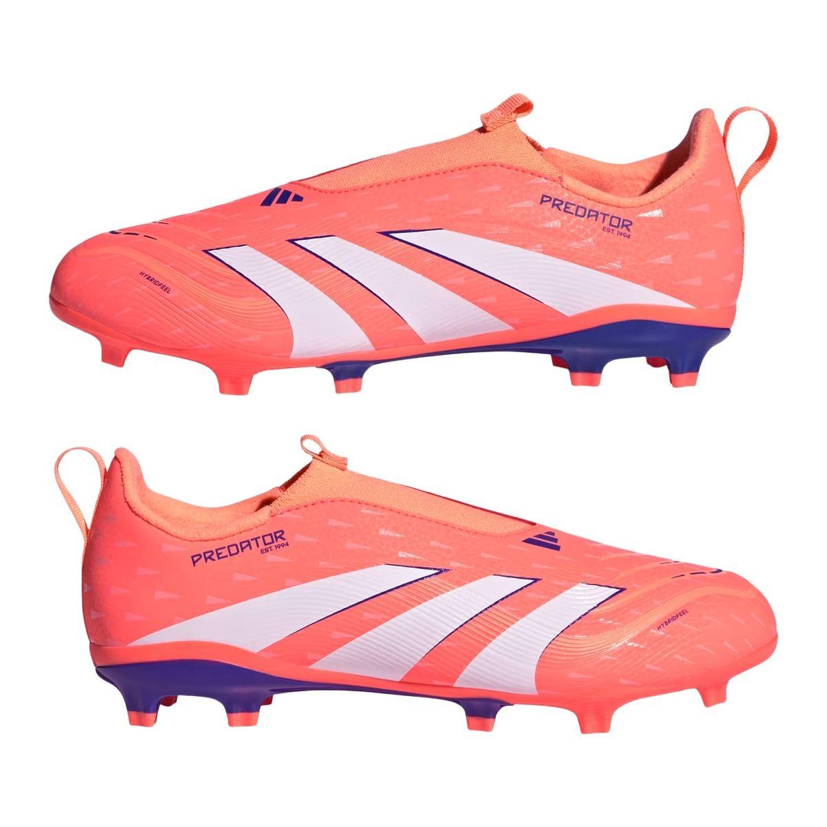 Adidas Predator League LL FG/MG J Scarpe Calcio Bambino Rosso/Bianco