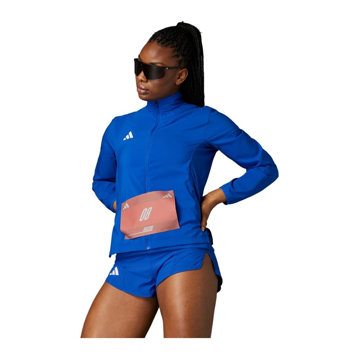 Adidas W Adizero E Short Royblu Pantaloni Running Donna Blu