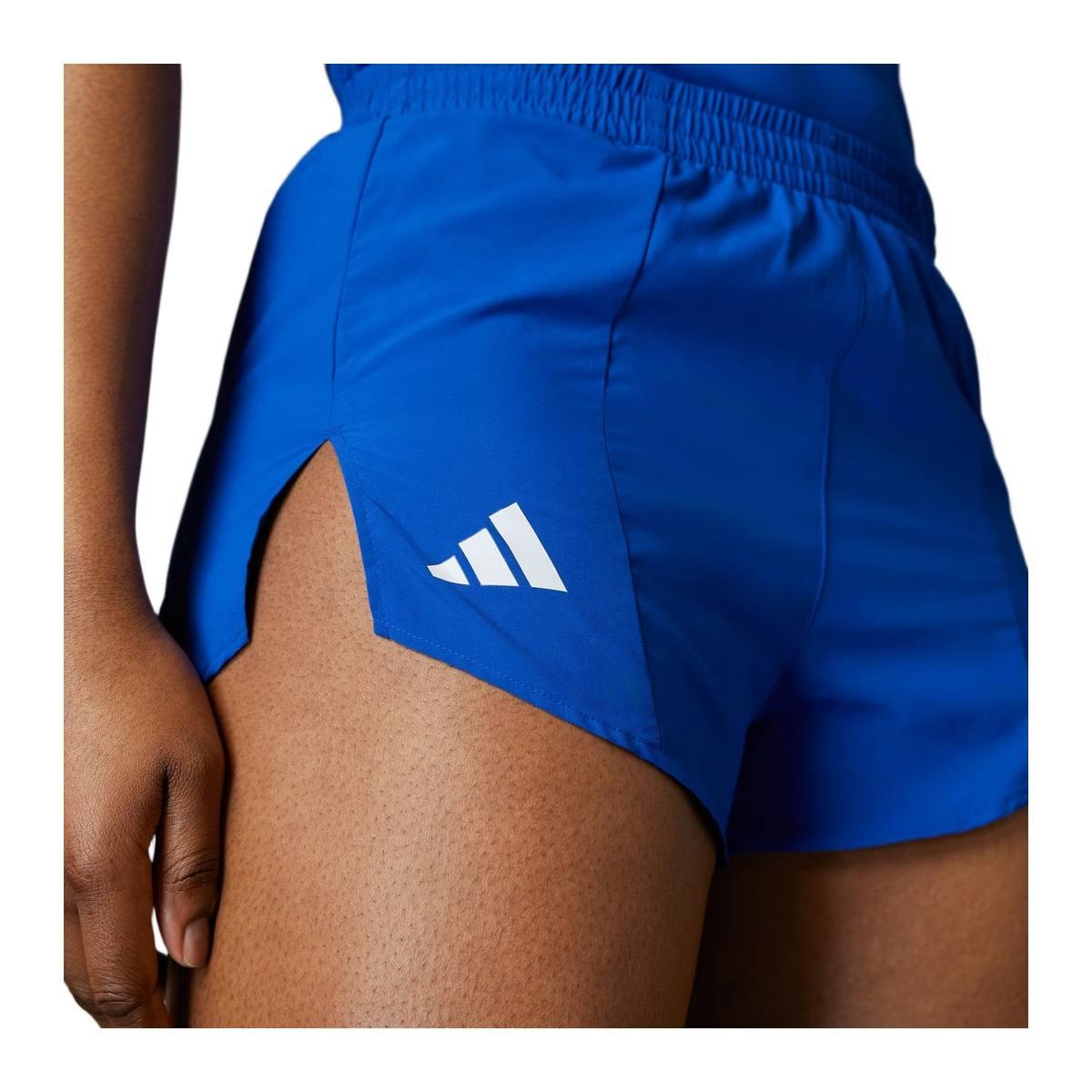Adidas W Adizero E Short Royblu Pantaloni Running Donna Blu
