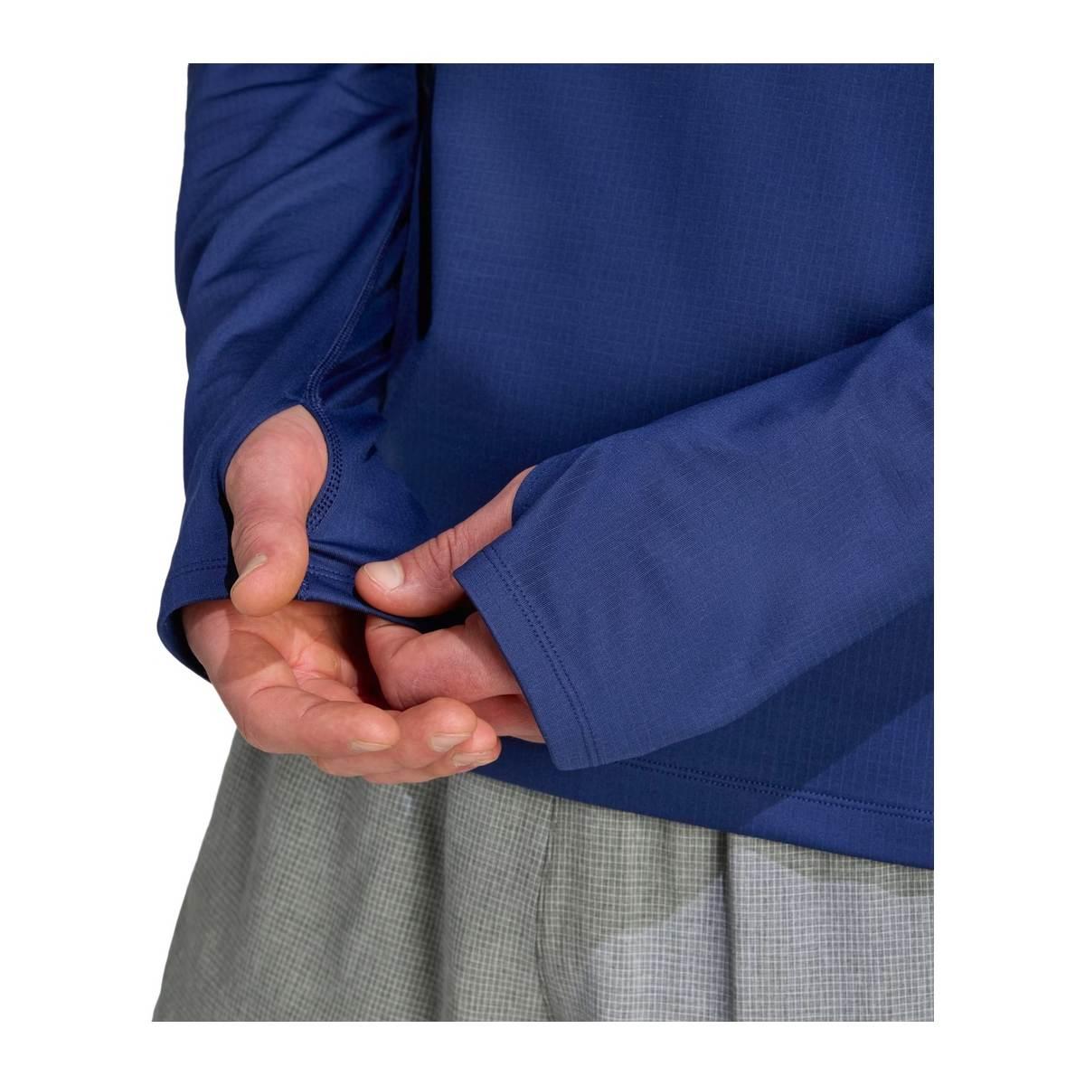 Adidas OTR B Win HZ Felpa con Cappuccio Mezza Zip Fitness Uomo Blu Scuro