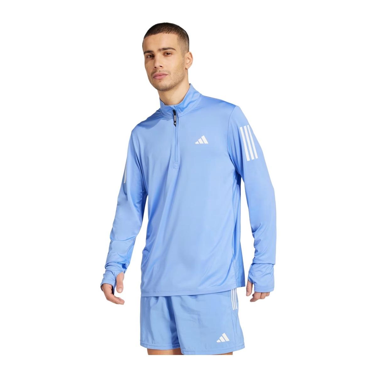 Adidas Otr B Hz BluFus Maglia Mezza Zip Fitness Uomo