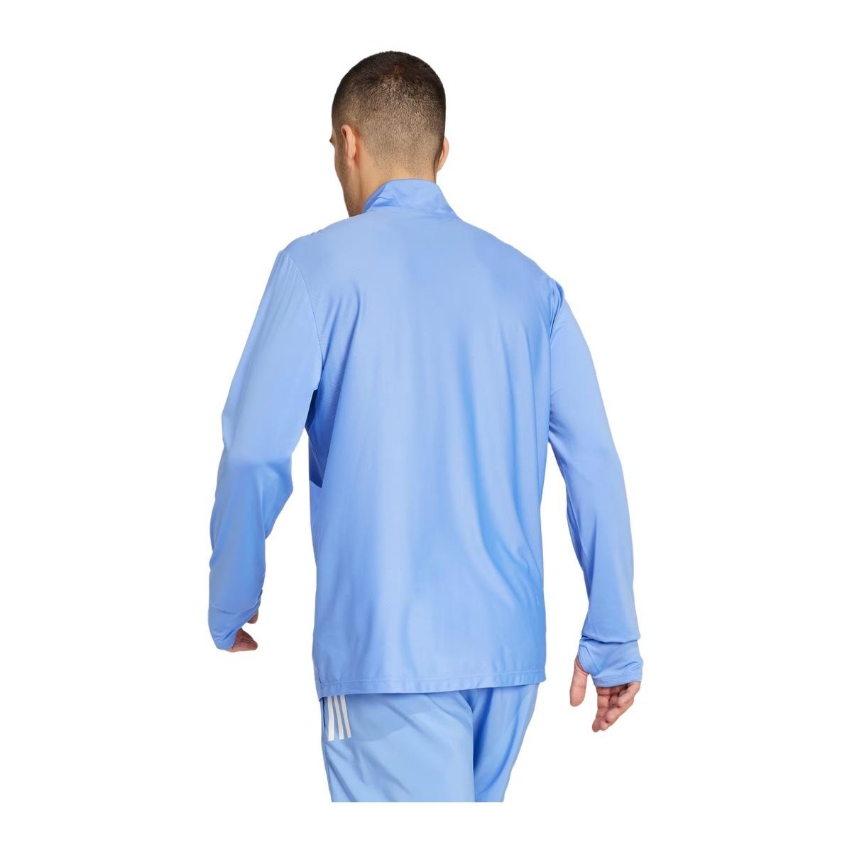 Adidas Otr B Hz BluFus Maglia Mezza Zip Fitness Uomo