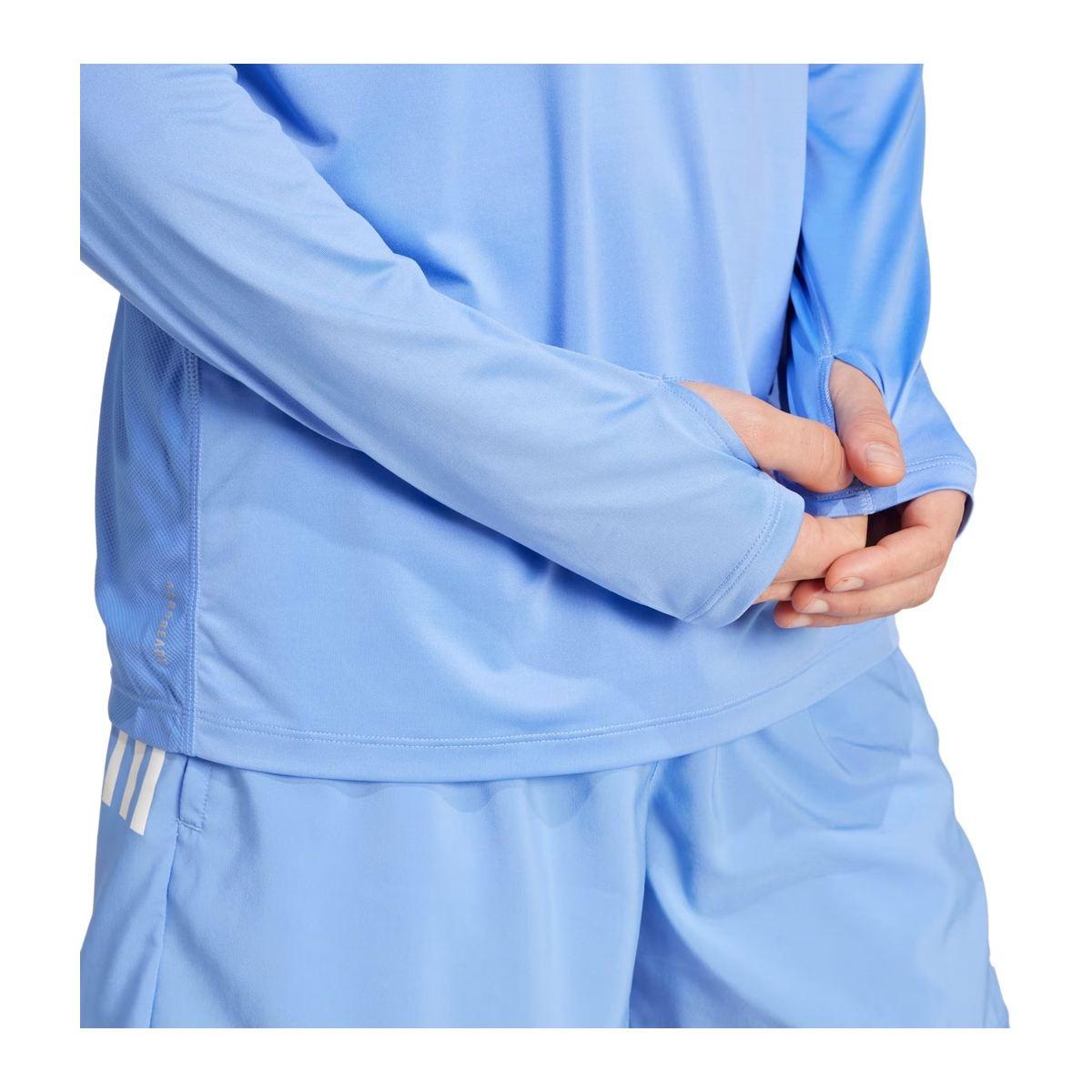 Adidas Otr B Hz BluFus Maglia Mezza Zip Fitness Uomo