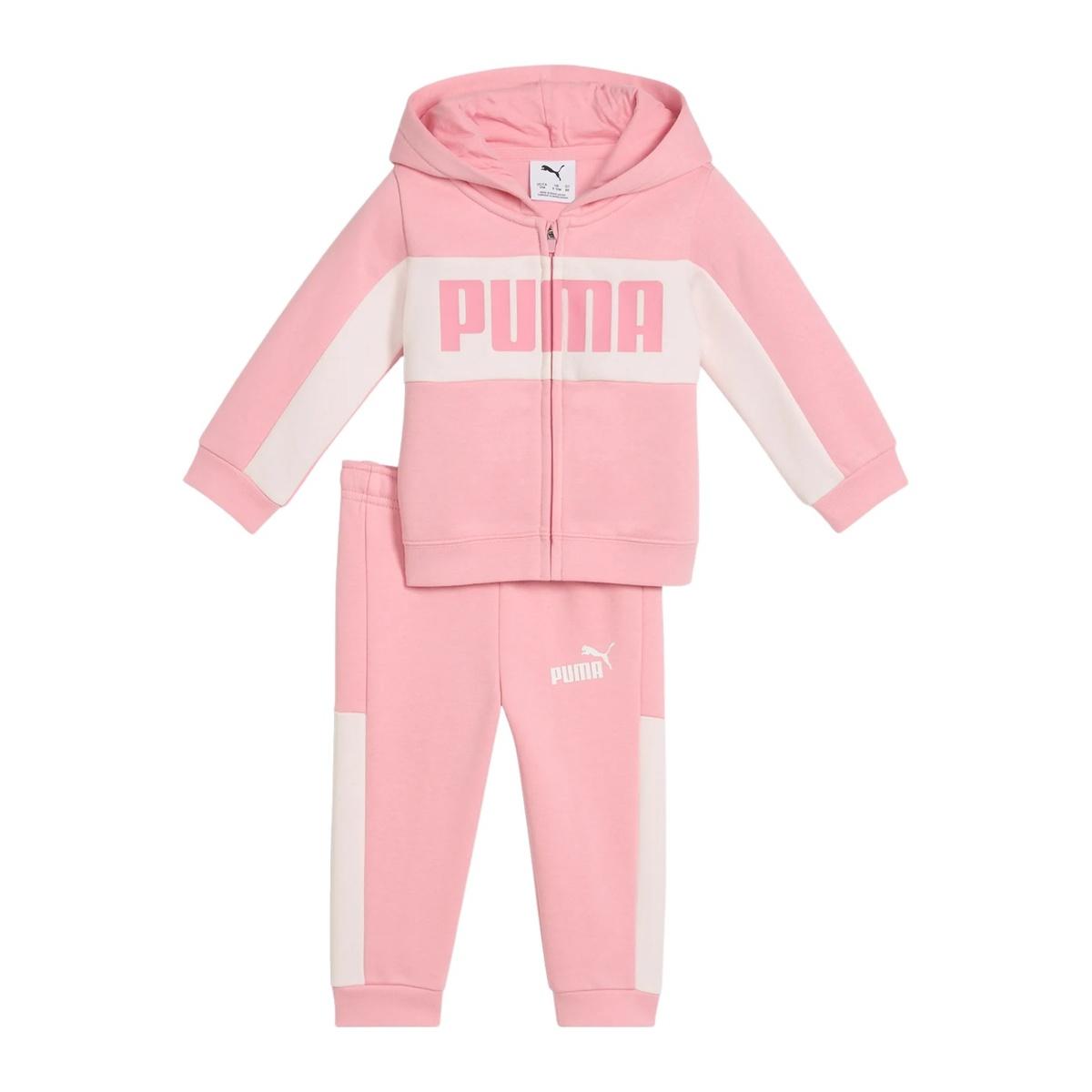 PUMA Classic Junior Tuta Bambina con Chiusura Full Zip Rosa