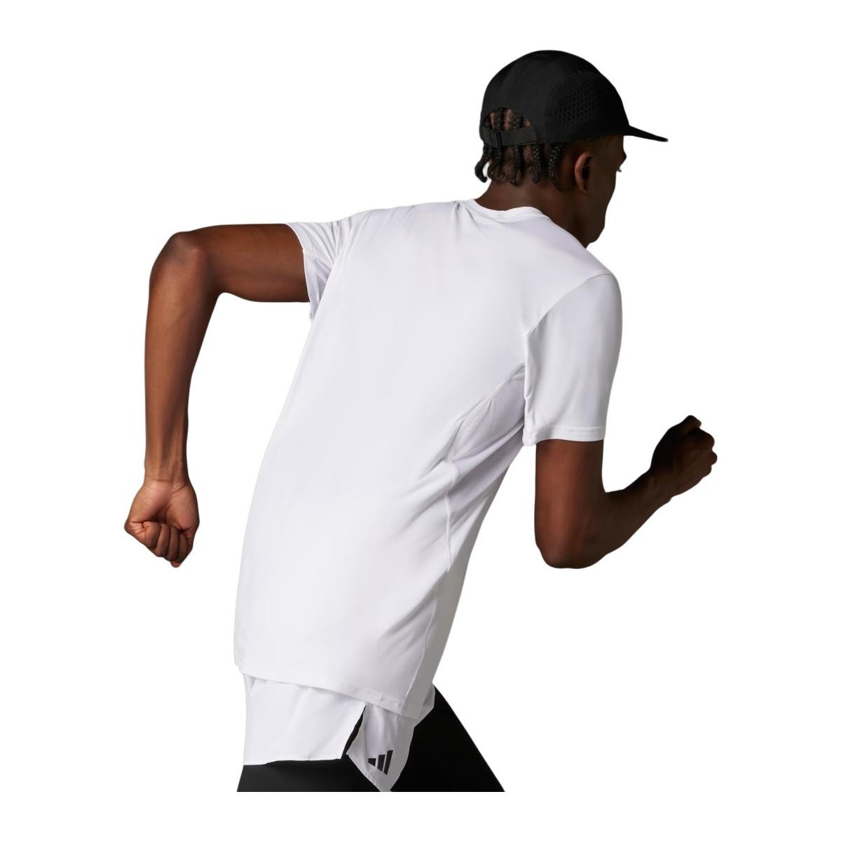 Adidas Adizero E Tee White T-Shirt Running Uomo Bianco