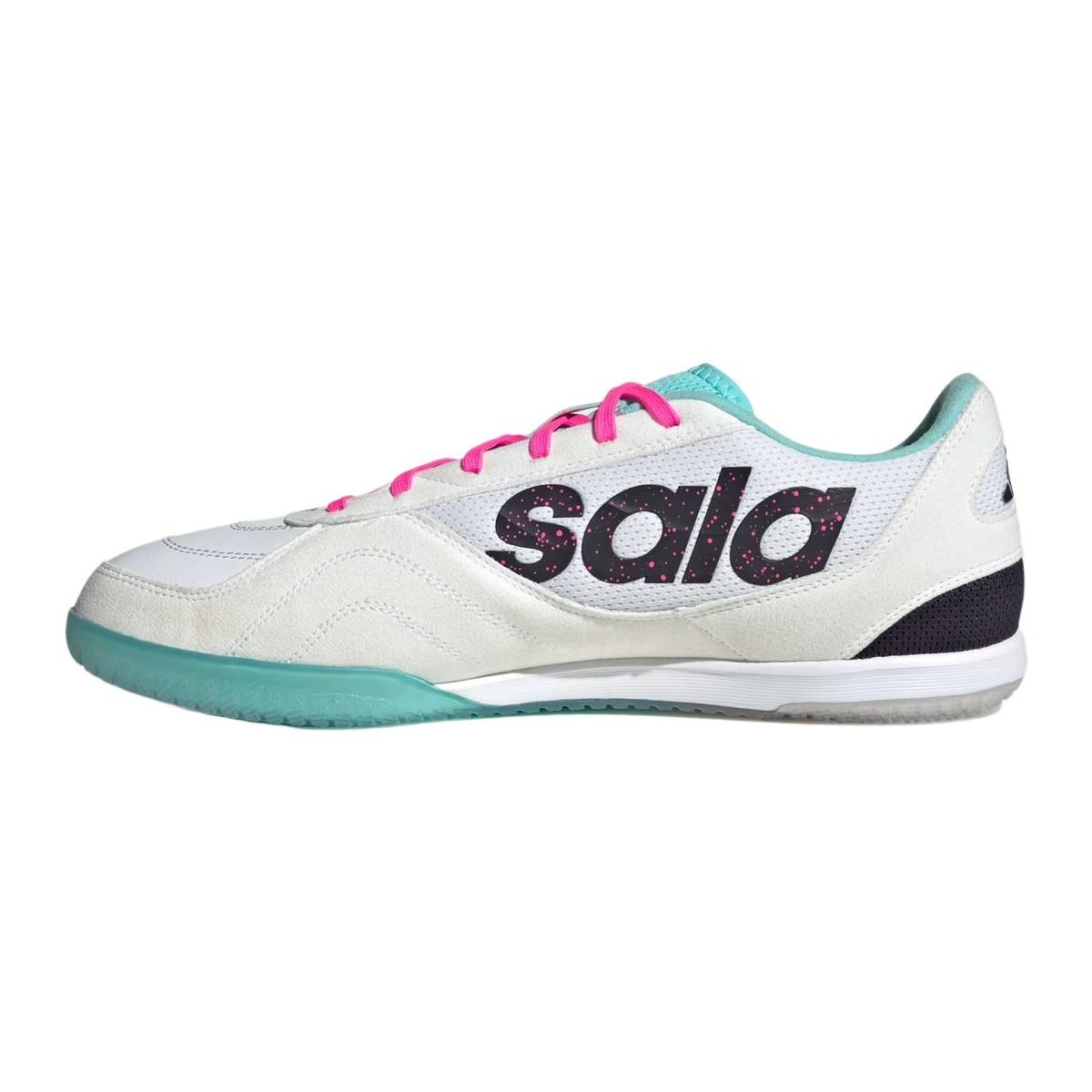 Adidas Top Sala Competition II Scarpe Calcetto Uomo Bianco/Azzurro/Fluo