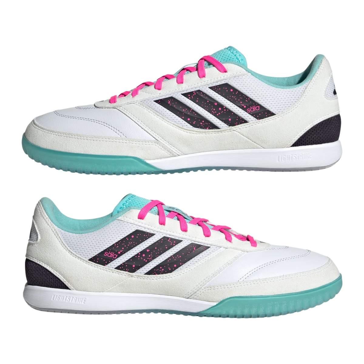 Adidas Top Sala Competition II Scarpe Calcetto Uomo Bianco/Azzurro/Fluo