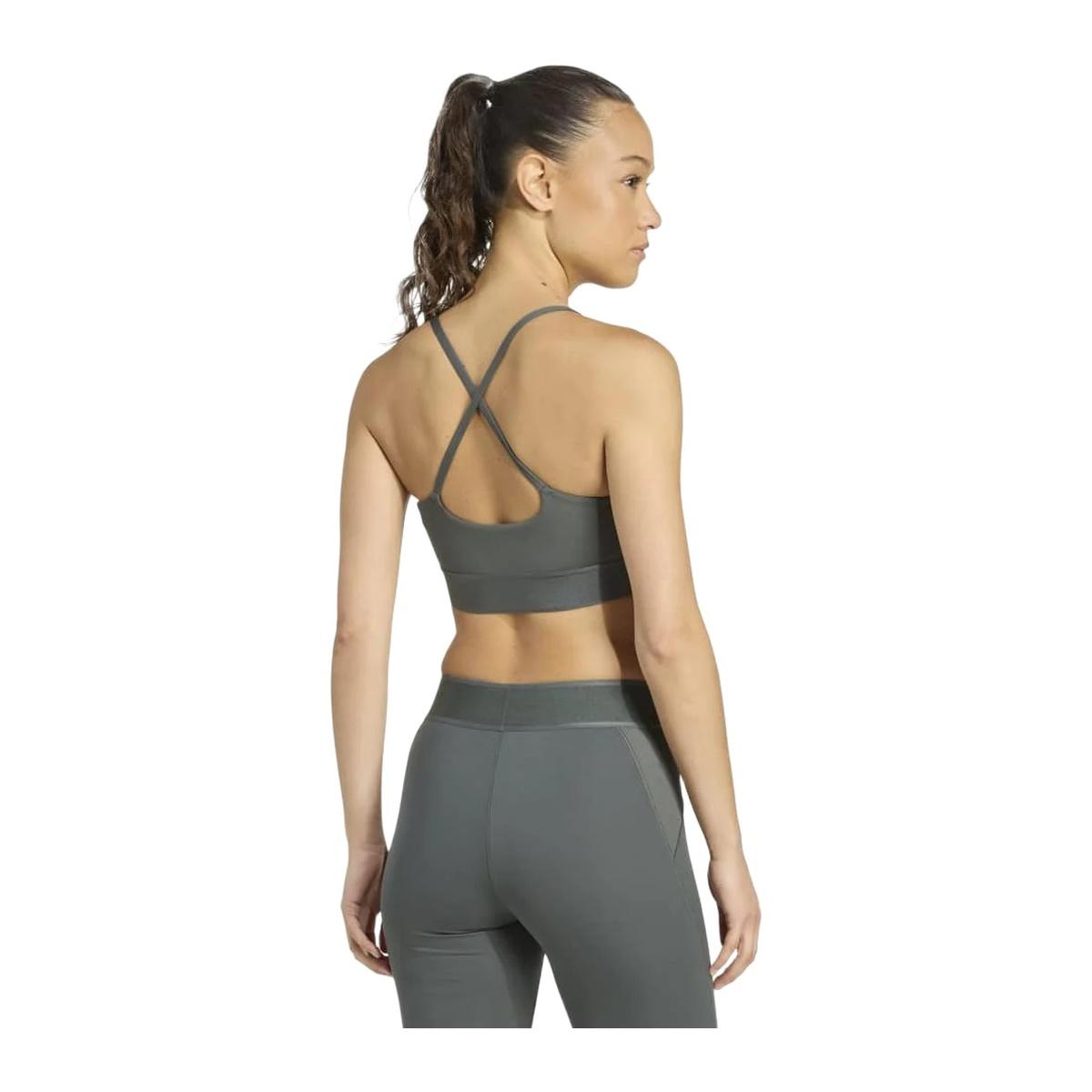 Adidas Hyg Shn Bralette Reggiseno Fitness E Training Donna Legivy/Grey