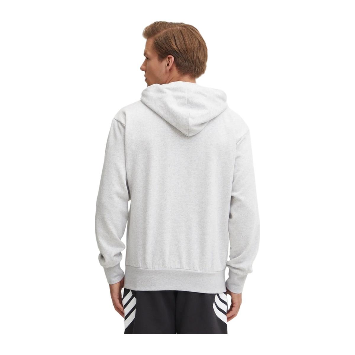 Adidas M Feelcozy Hoodie, Felpa Fitness e Training Uomo, Grigio Chiaro/Nero