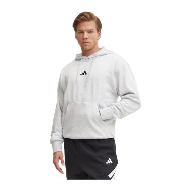 Adidas M Feelcozy Hoodie, Felpa Fitness e Training Uomo, Grigio Chiaro/Nero