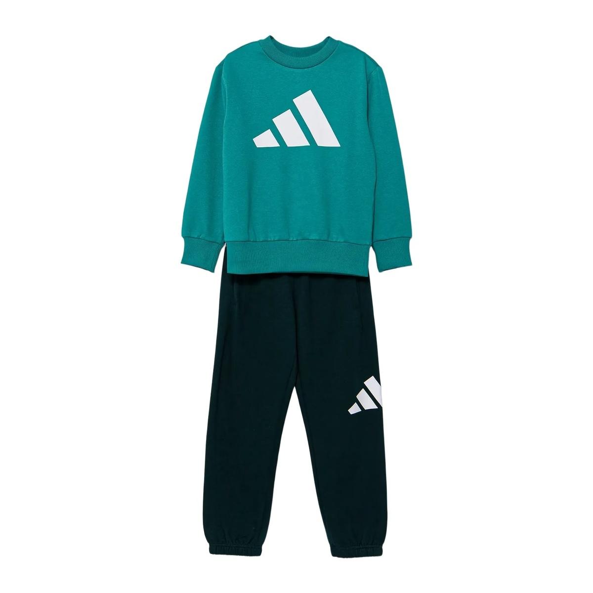 Adidas J Bl Fl Jog 240 Purt ea/White Tuta Fitness Bambini