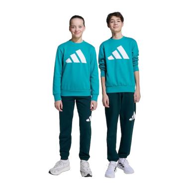 Adidas J Bl Fl Jog 240 Purt ea/White Tuta Fitness Bambini