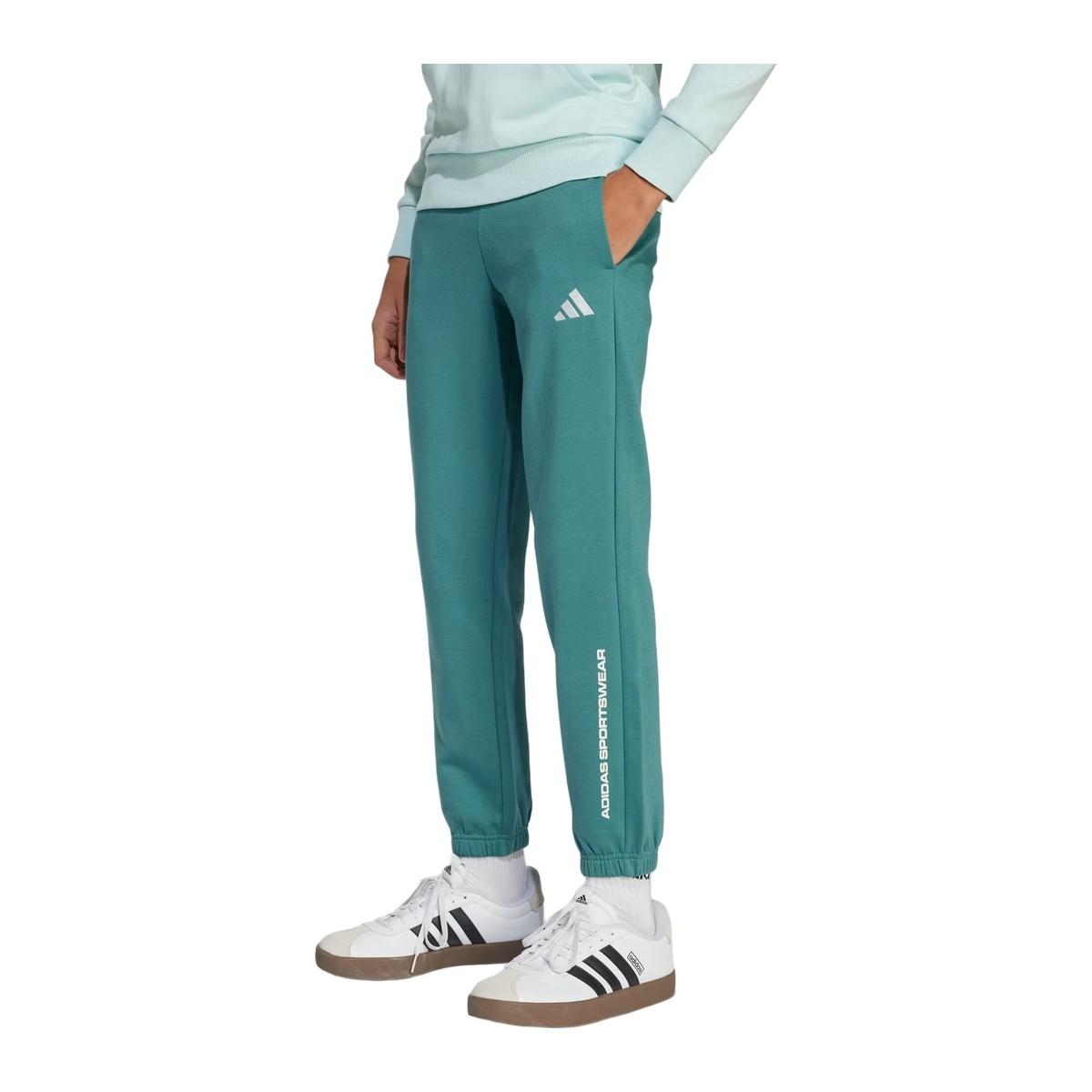 Adidas Pantaloni Tuta in Tessuto Felpato Bambini