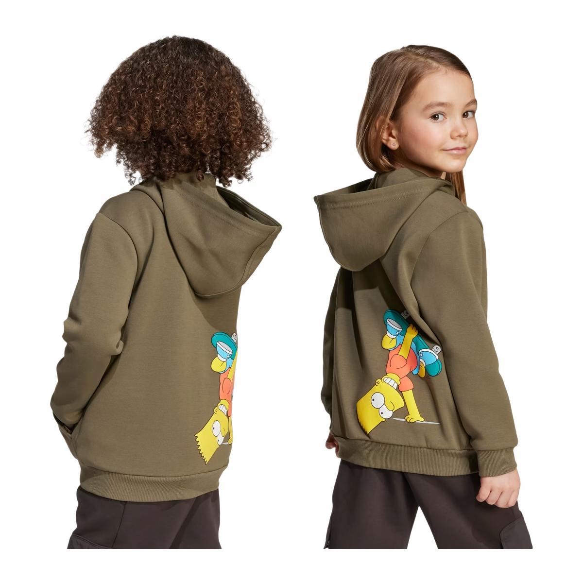 Adidas Giacca Felpa con Zip Bart Simpson Bambini