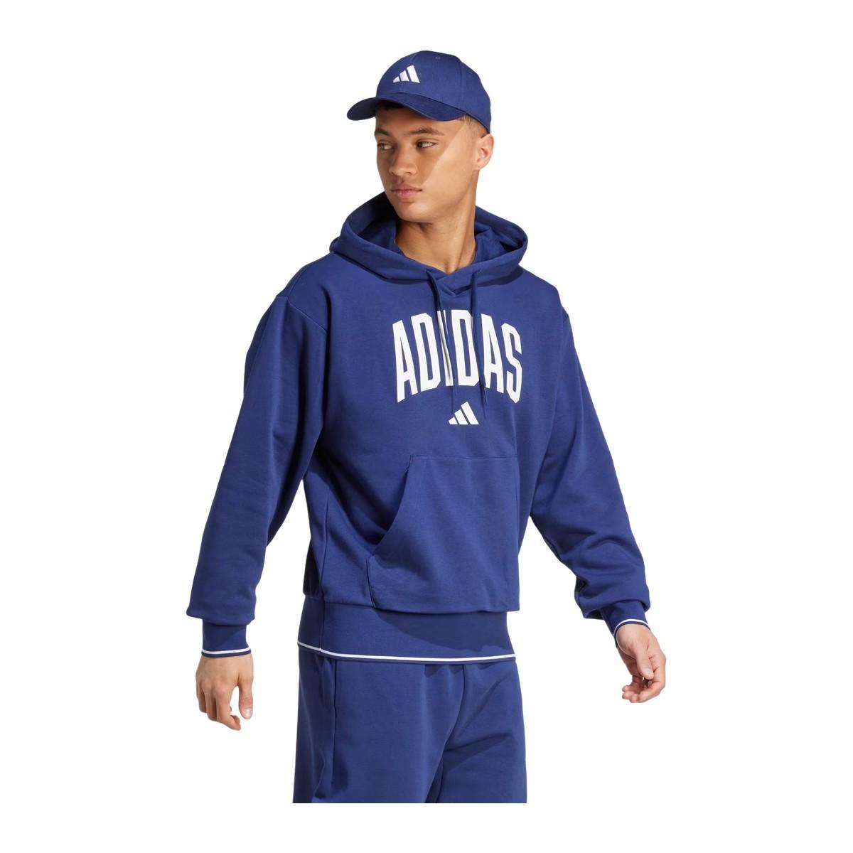 Adidas Collegiate Felpa con Cappuccio  in Fleece