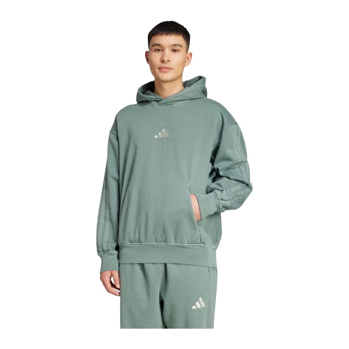 Adidas All SZN Felpa con Cappuccio Uomo Fleece Washed Hoodie
