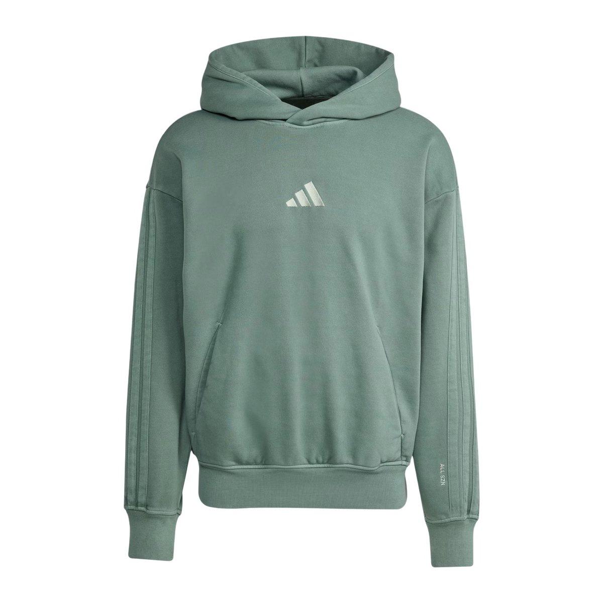 Adidas All SZN Felpa con Cappuccio Uomo Fleece Washed Hoodie