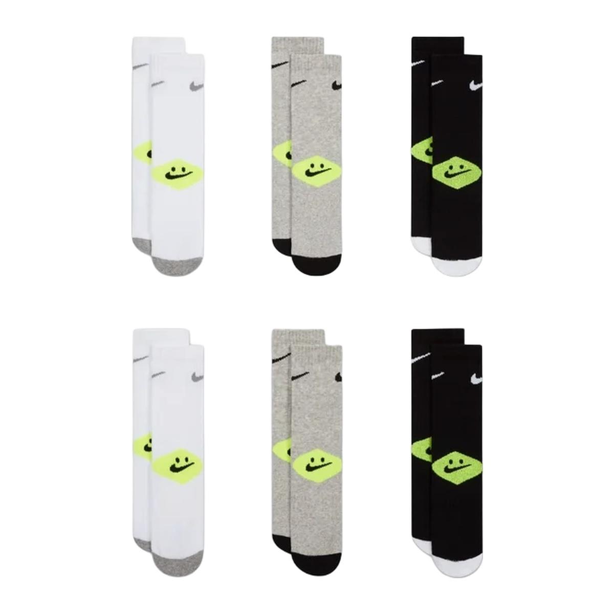 Nike Smiley Crew Calzini Bambini 6 Paia