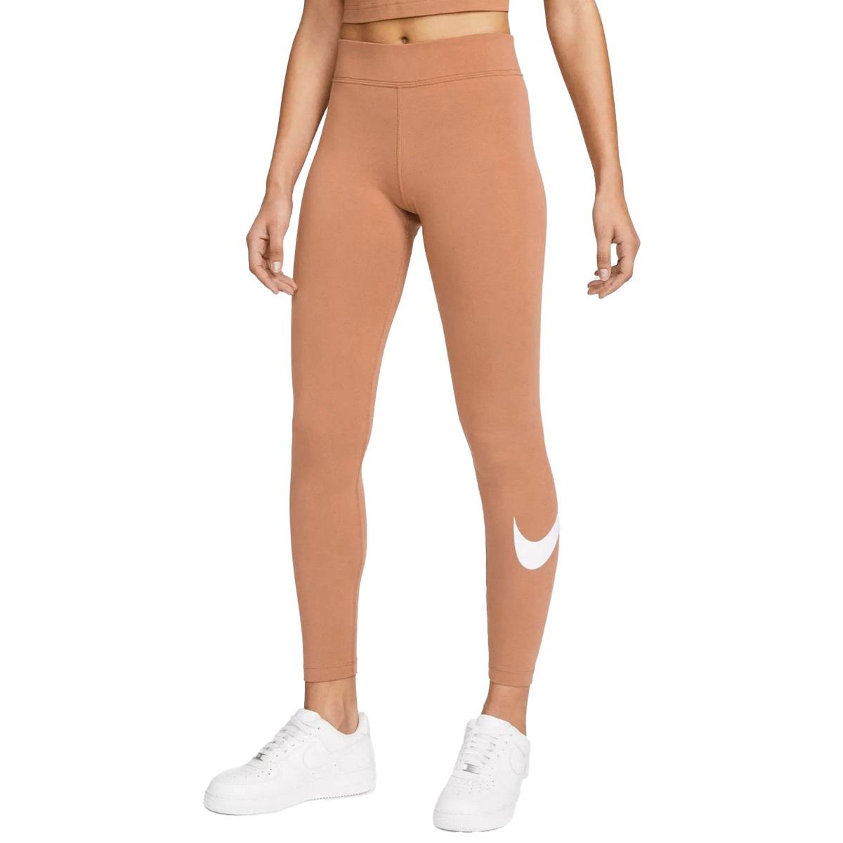 Leggins Donna Swoosh -  Brown/White