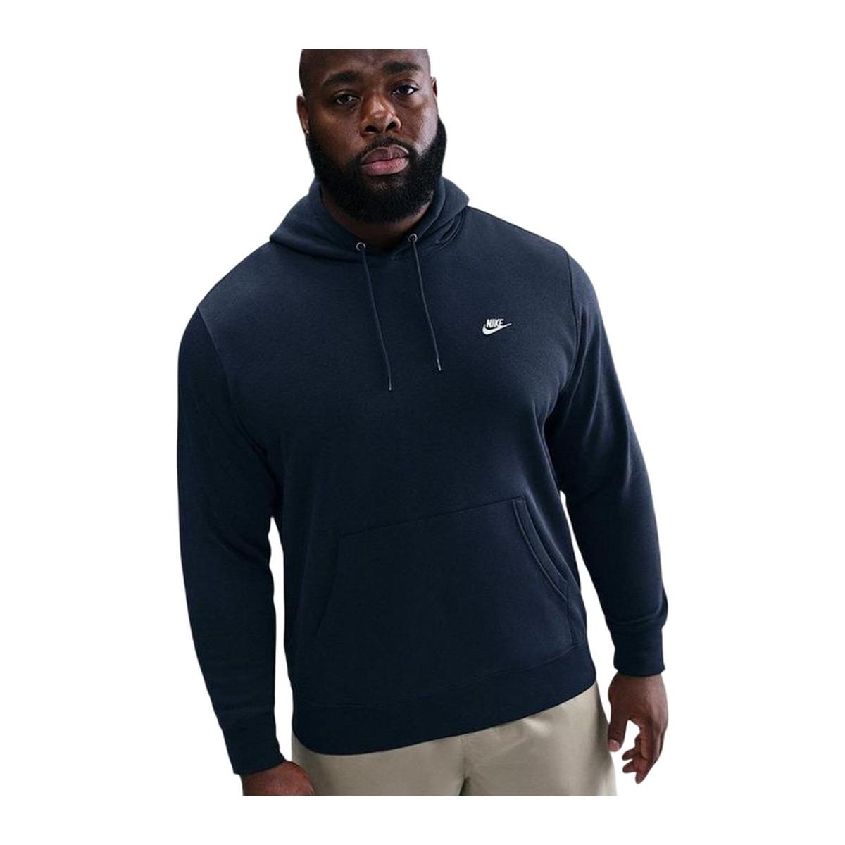 Nike Club BB PO Hoodie Felpa Uomo Fleece Blu - immagine 1