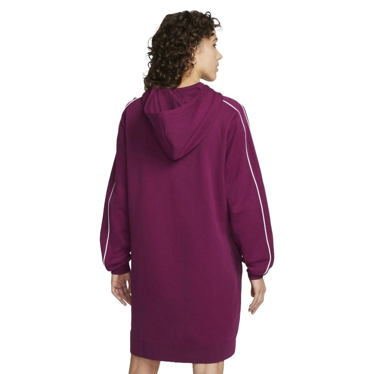 Vestito con cappuccio donna nike sportswear millenium fleece dress