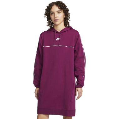 Vestito con cappuccio donna nike sportswear millenium fleece dress