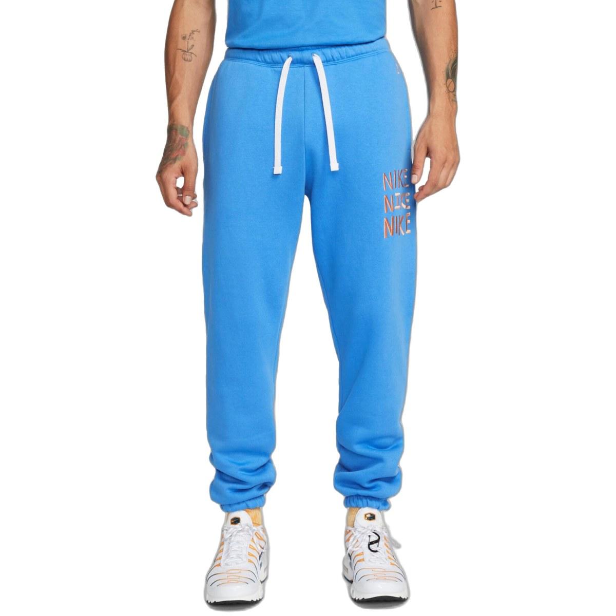 PANTALONE UOMO NIKE SPORTSWEAR- Light Photo Blue/Orange Trance