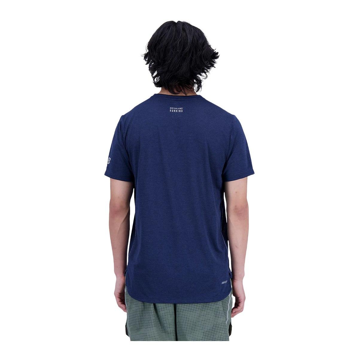 T-Shirt Uomo New Balance Graphic Impact Run Short Sleeve - Colore Navy Multi