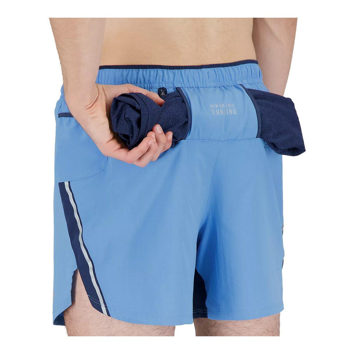 Pantaloncini Running Uomo New Balance Impact Run 5 Inch - Colore Heritage Blue