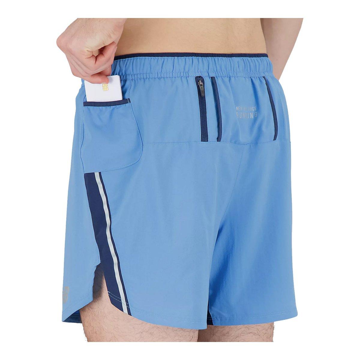 Pantaloncini Running Uomo New Balance Impact Run 5 Inch - Colore Heritage Blue