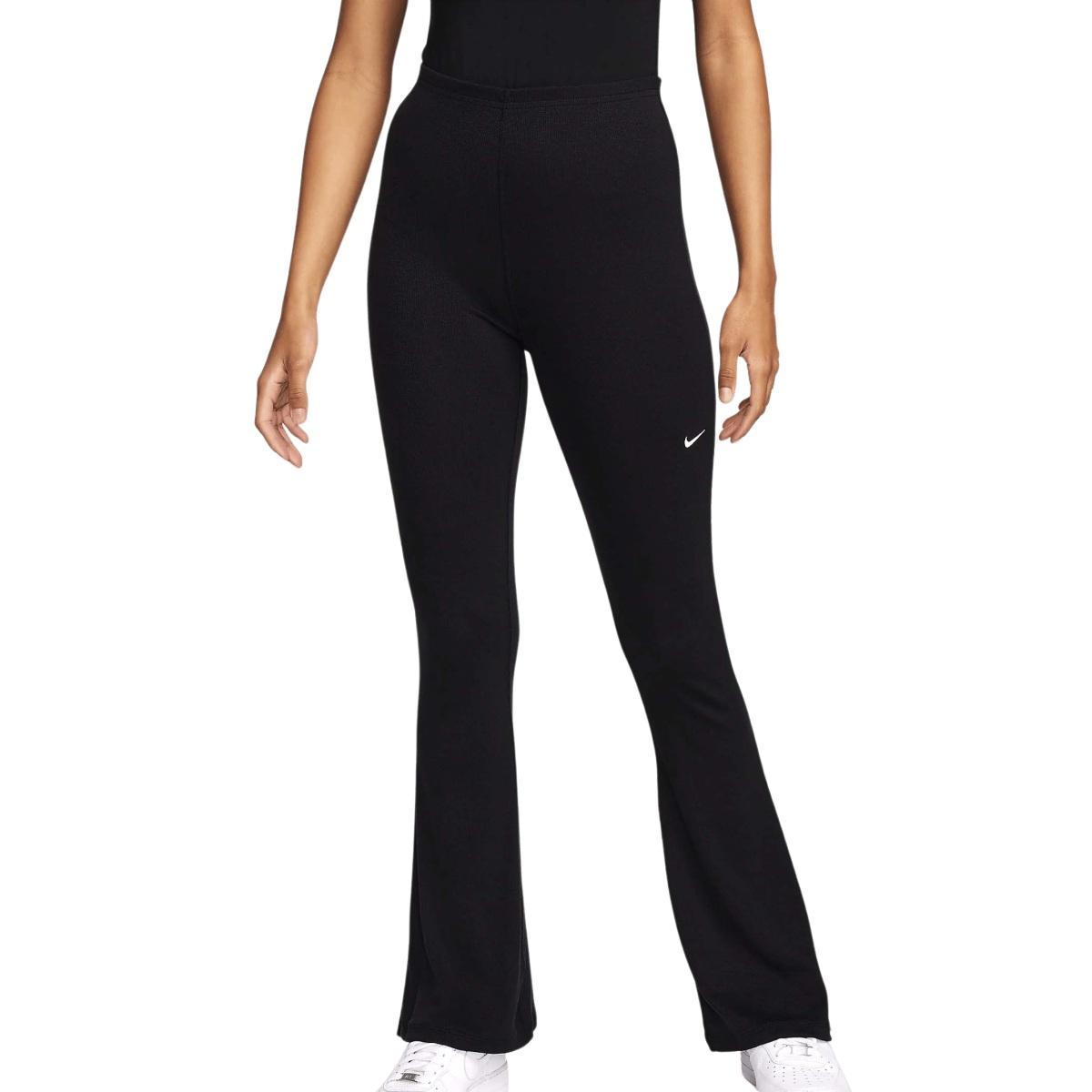 Nike Leggings Donna svasati aderenti con mini-costine