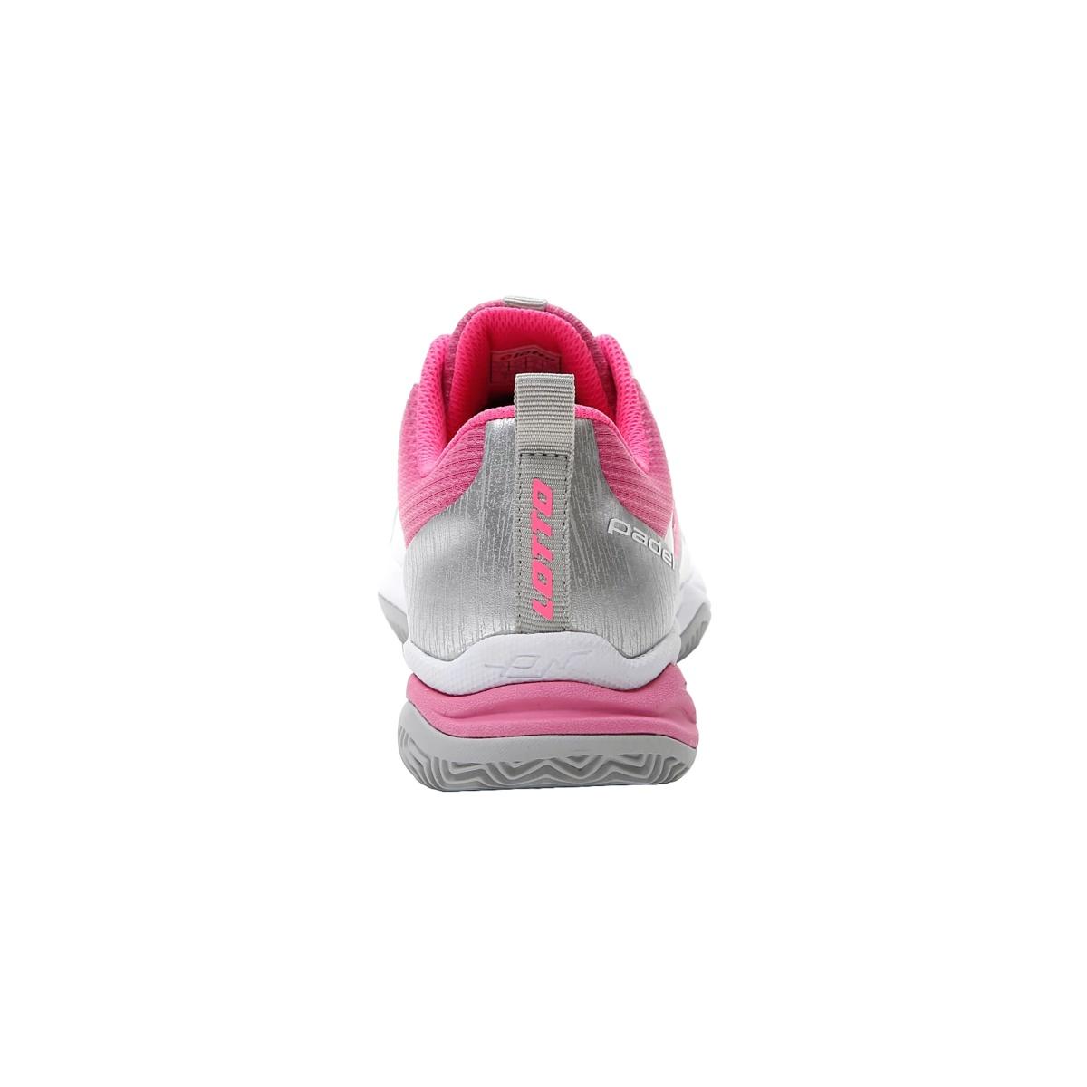 Scarpe Padel Donna Lotto Superrapida- All White/Whild Orchid