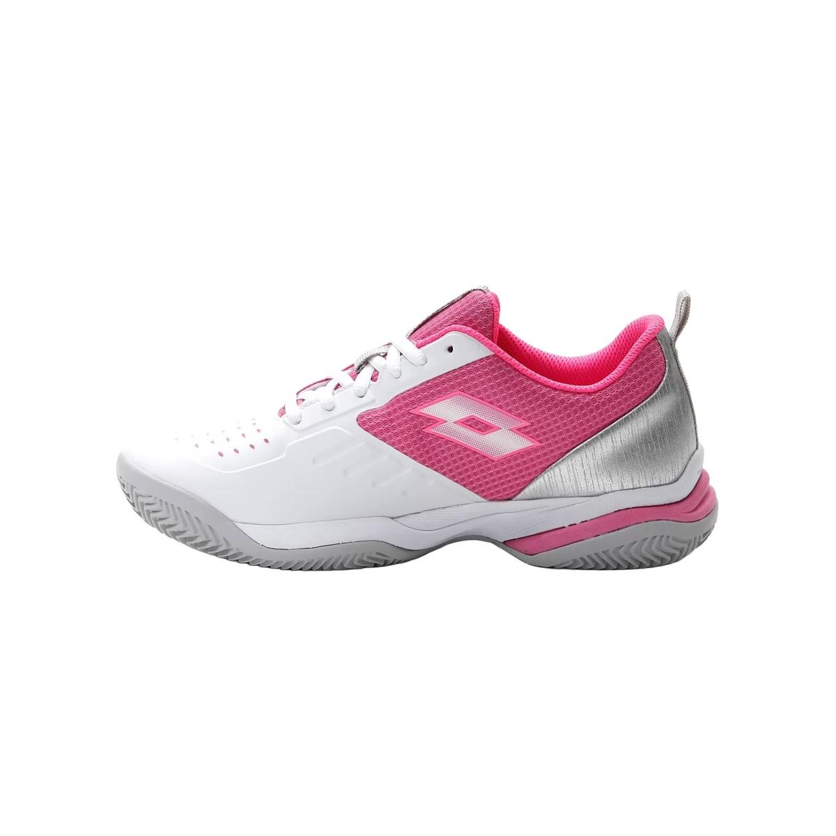 Scarpe Padel Donna Lotto Superrapida- All White/Whild Orchid
